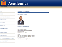 Tablet Screenshot of academics.iith.ac.in